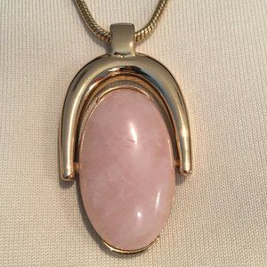 VGUC Talbots Reversible Oval Stone Pendant Necklace, 18" L + 3" Extender